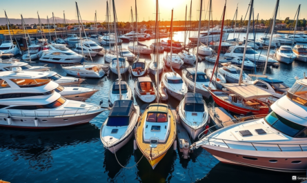 A picturesque marina scene showcasing a diverse ar 1743922621673